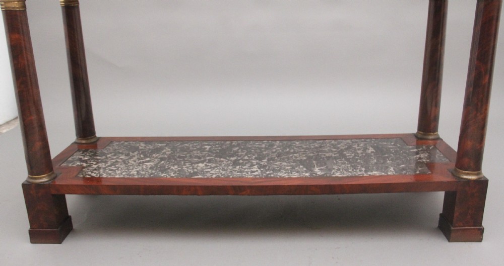 19th Century marble top mahogany console table View XIV