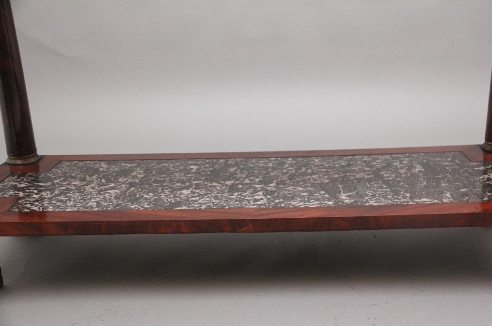 19th Century marble top mahogany console table View XV