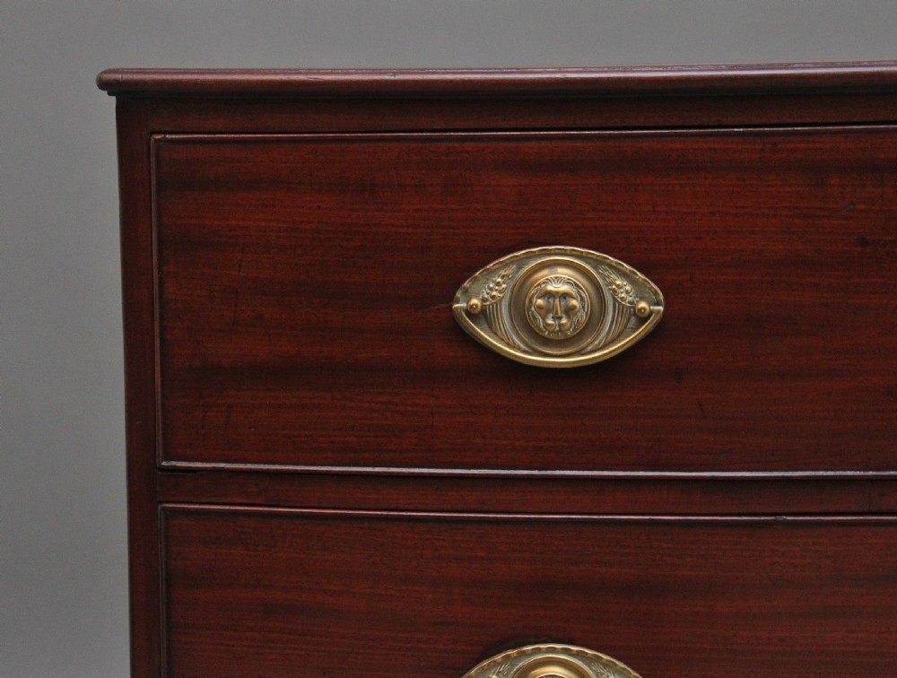 Early 19th Century Georgian mahogany bowfront chest View II