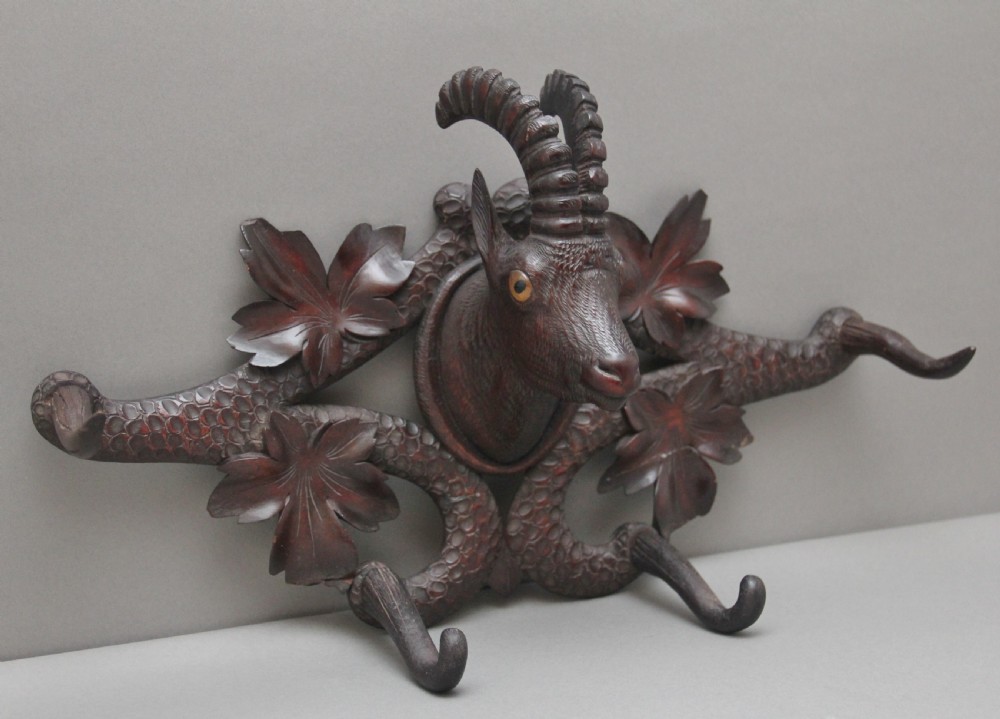 19th Century black forest carved coat rack View III