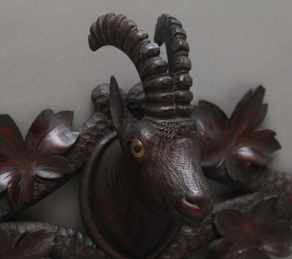 19th Century black forest carved coat rack View X