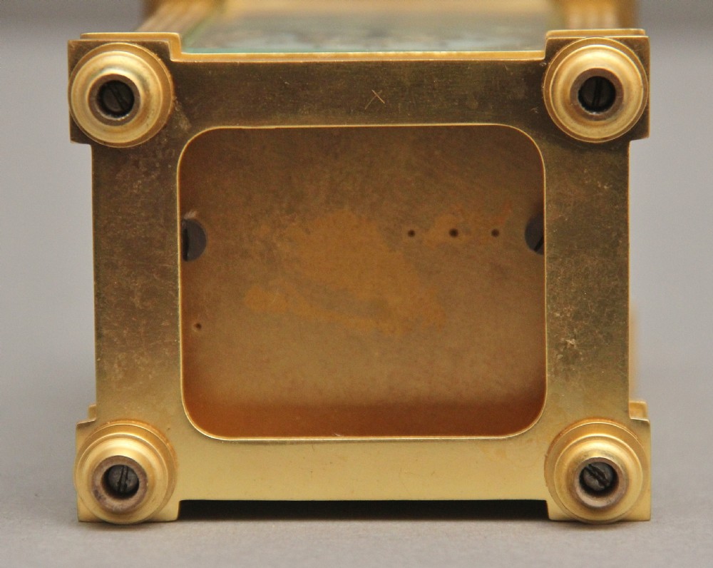 Early 20th Century gilt metal carriage clock View IX