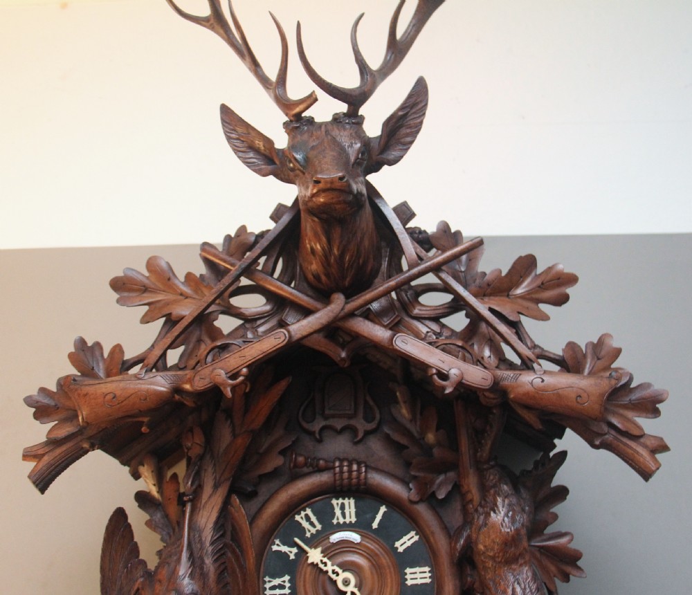 19th Century black forest walnut cuckoo clock View IV