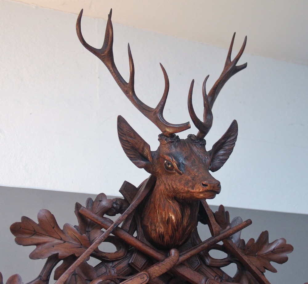 19th Century black forest walnut cuckoo clock View V