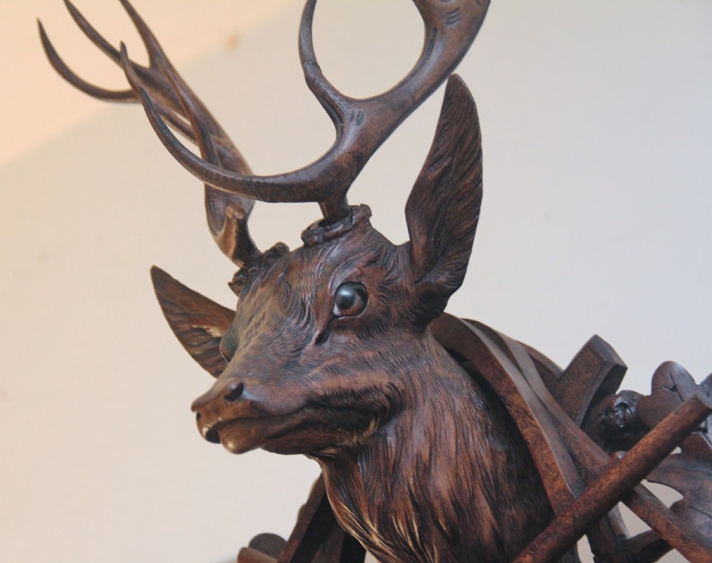 19th Century black forest walnut cuckoo clock View VII
