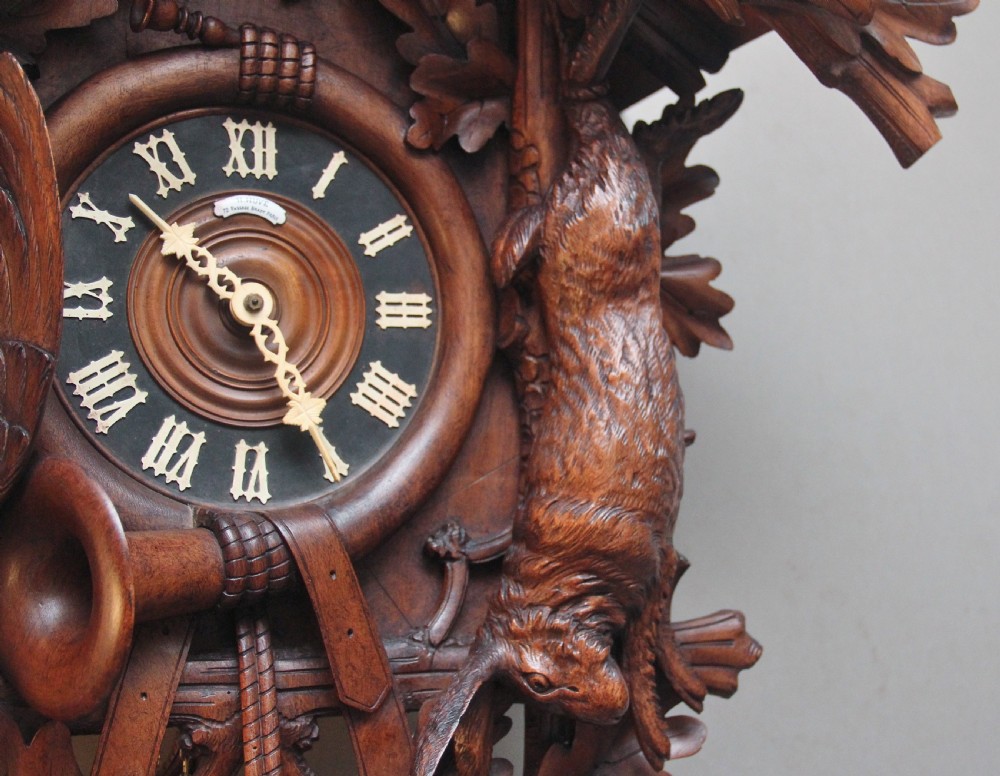 19th Century black forest walnut cuckoo clock View XI