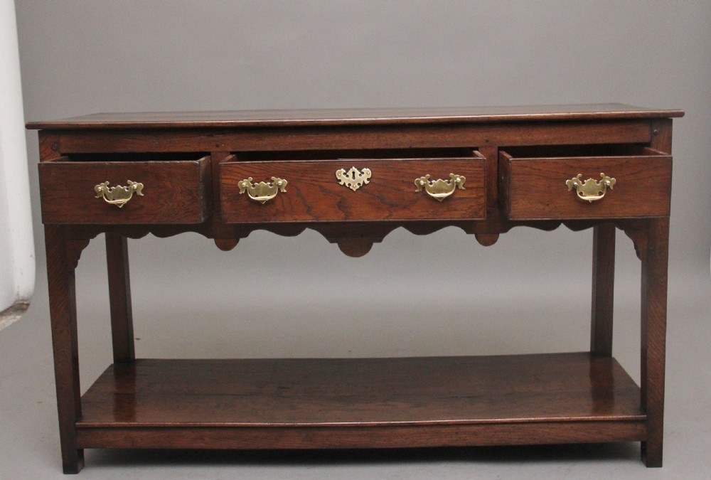 19th Century oak dresser base View II