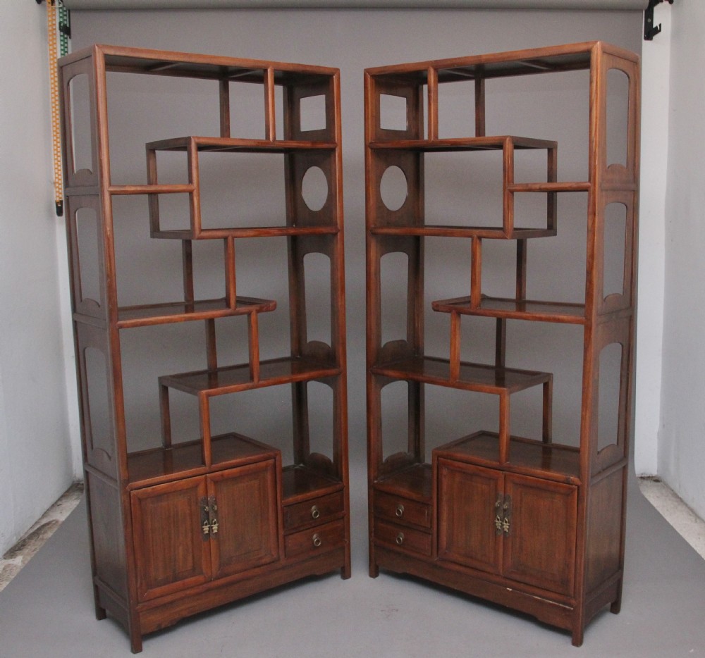 Pair of early 20th Century Chinese display cabinets