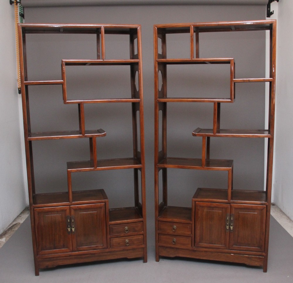 Pair of early 20th Century Chinese display cabinets View II