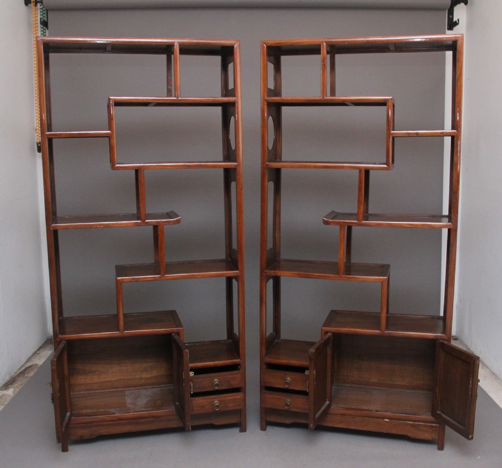 Pair of early 20th Century Chinese display cabinets View III