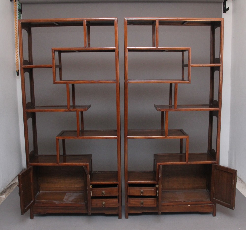 Pair of early 20th Century Chinese display cabinets View IV