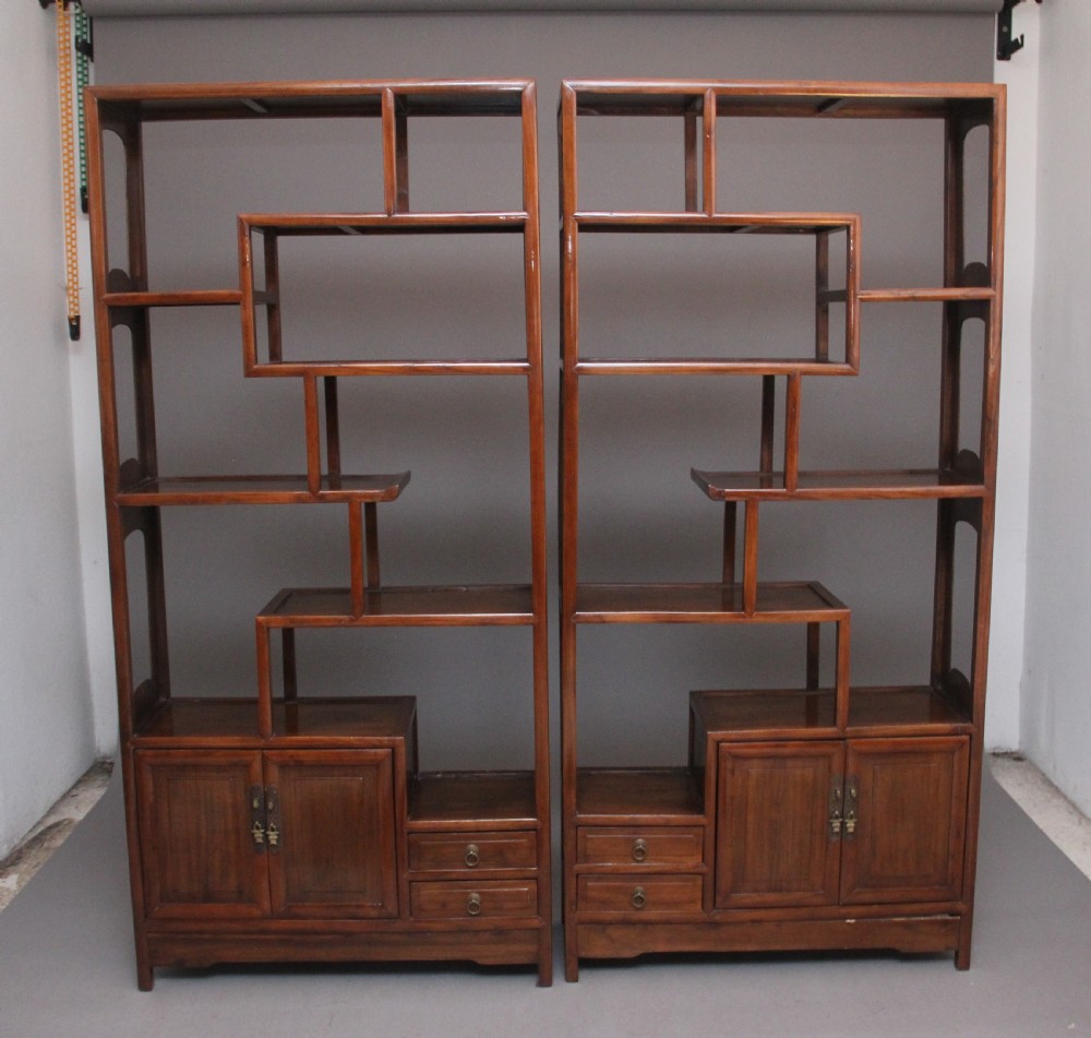 Pair of early 20th Century Chinese display cabinets View V