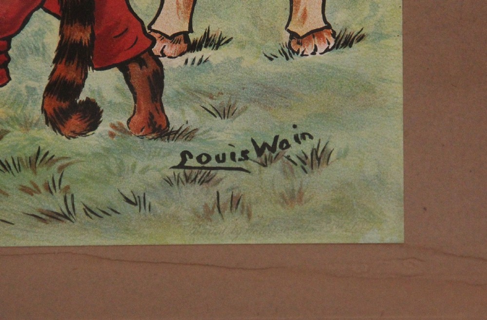 A SET OF FOUR LOUIS WAIN PRINTS WITH THE ORIGINAL FRAMES View V