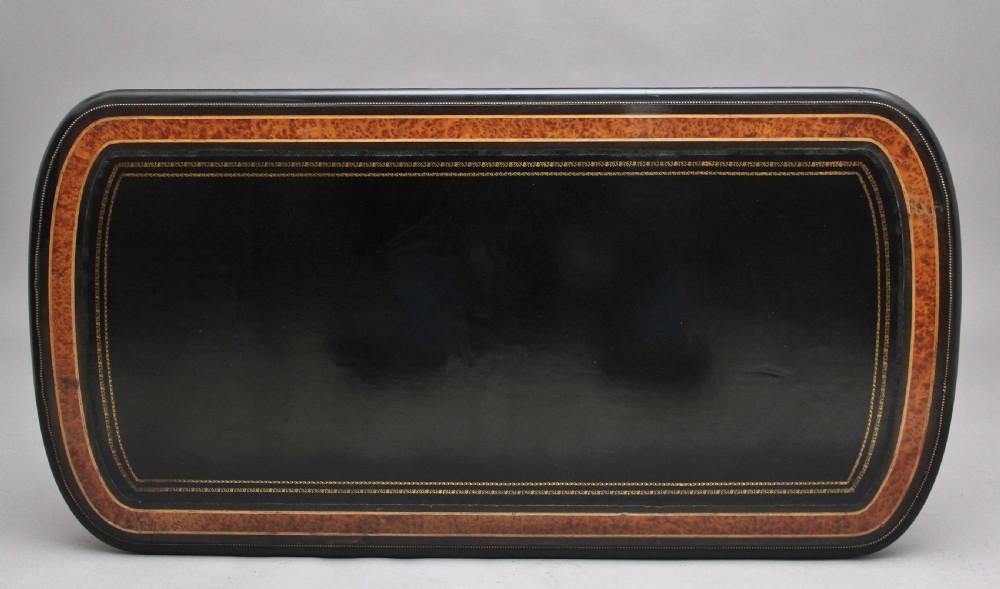 19th Century amboyna and ebonised sofa table View VII