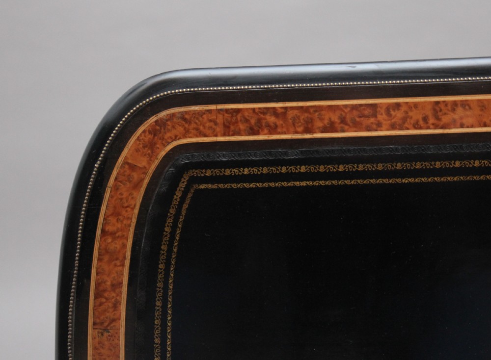 19th Century amboyna and ebonised sofa table View VIII