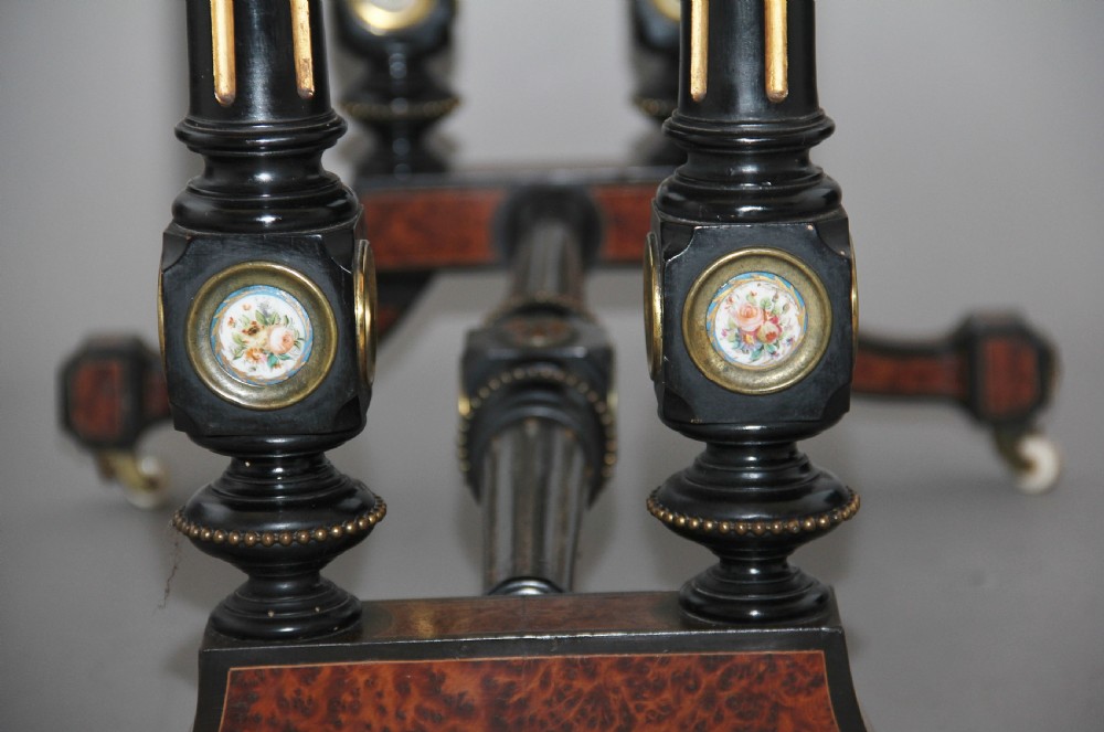 19th Century amboyna and ebonised sofa table View X
