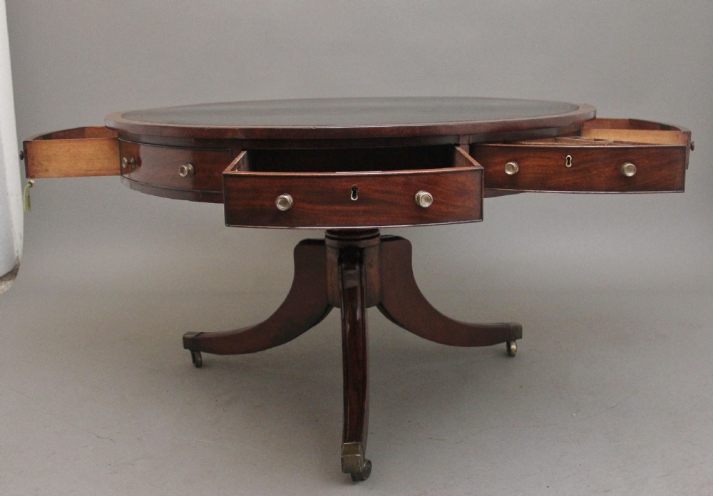 Early 19th Century mahogany drum table View VII