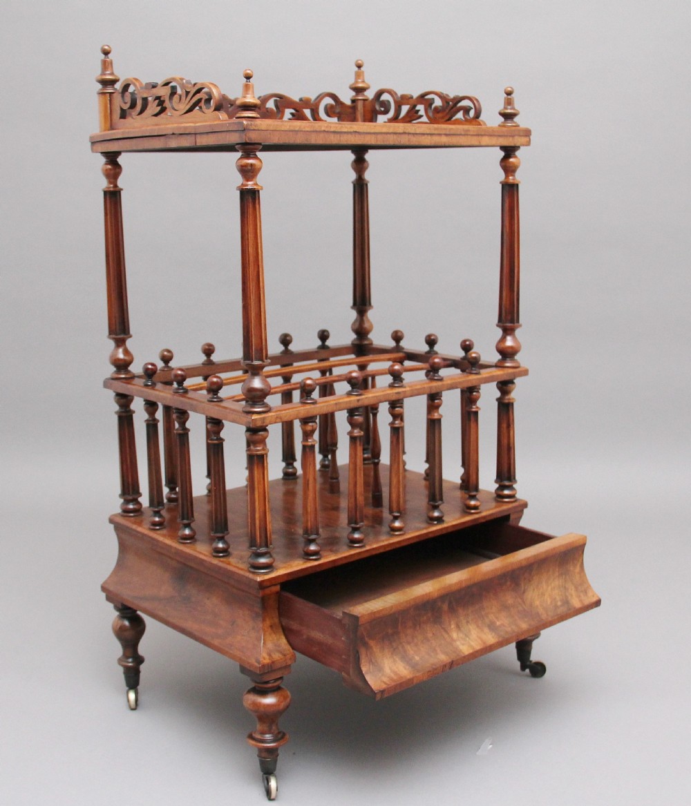 19th Century burr walnut Canterbury View II