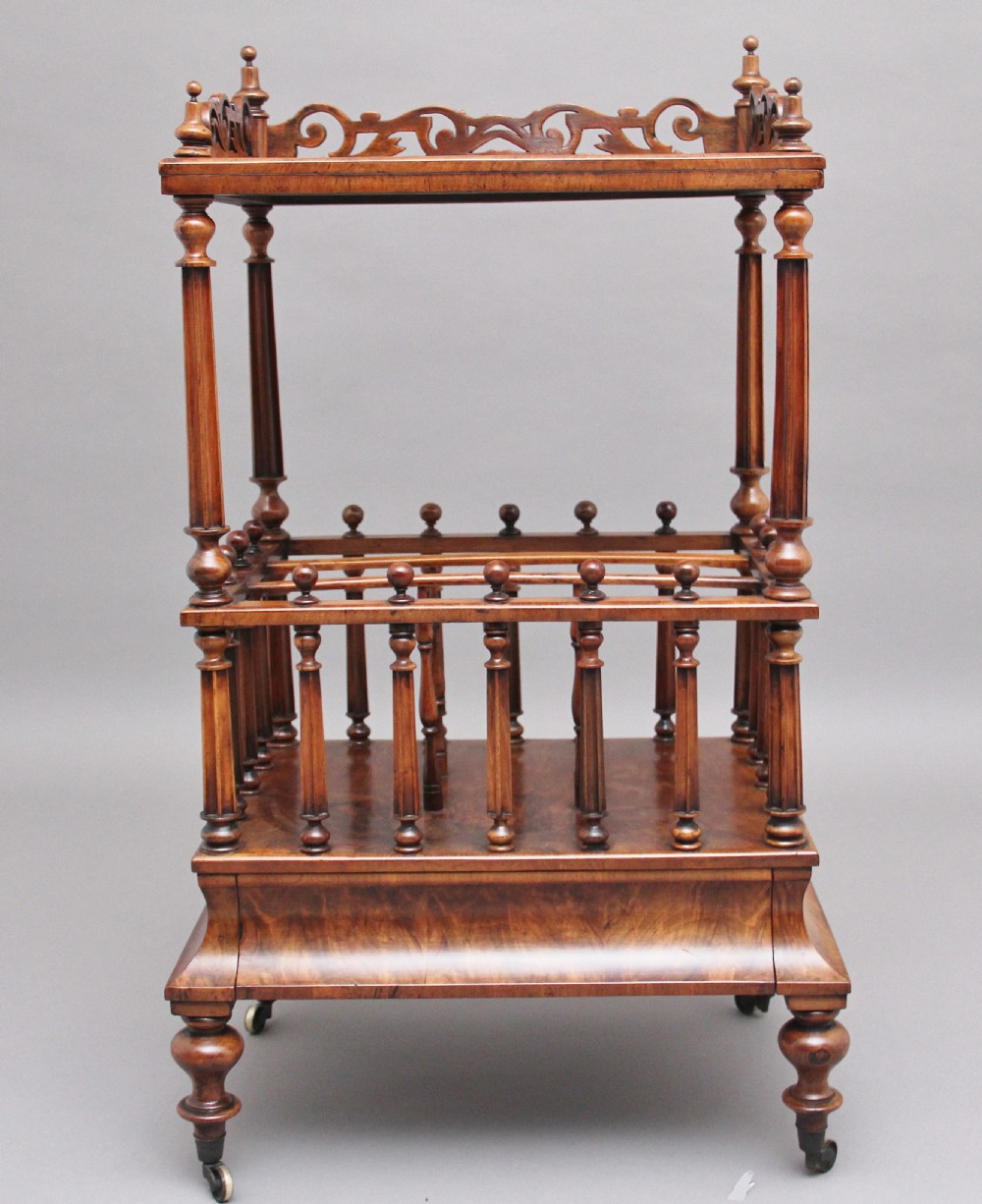 19th Century burr walnut Canterbury View III