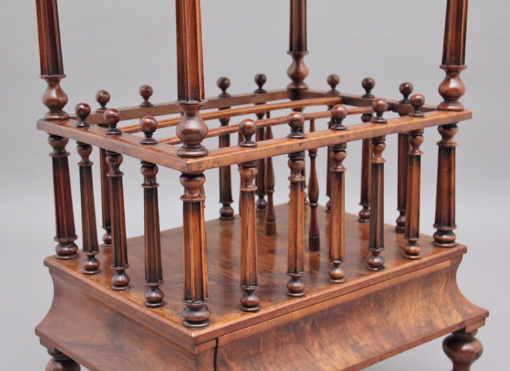 19th Century burr walnut Canterbury View IX