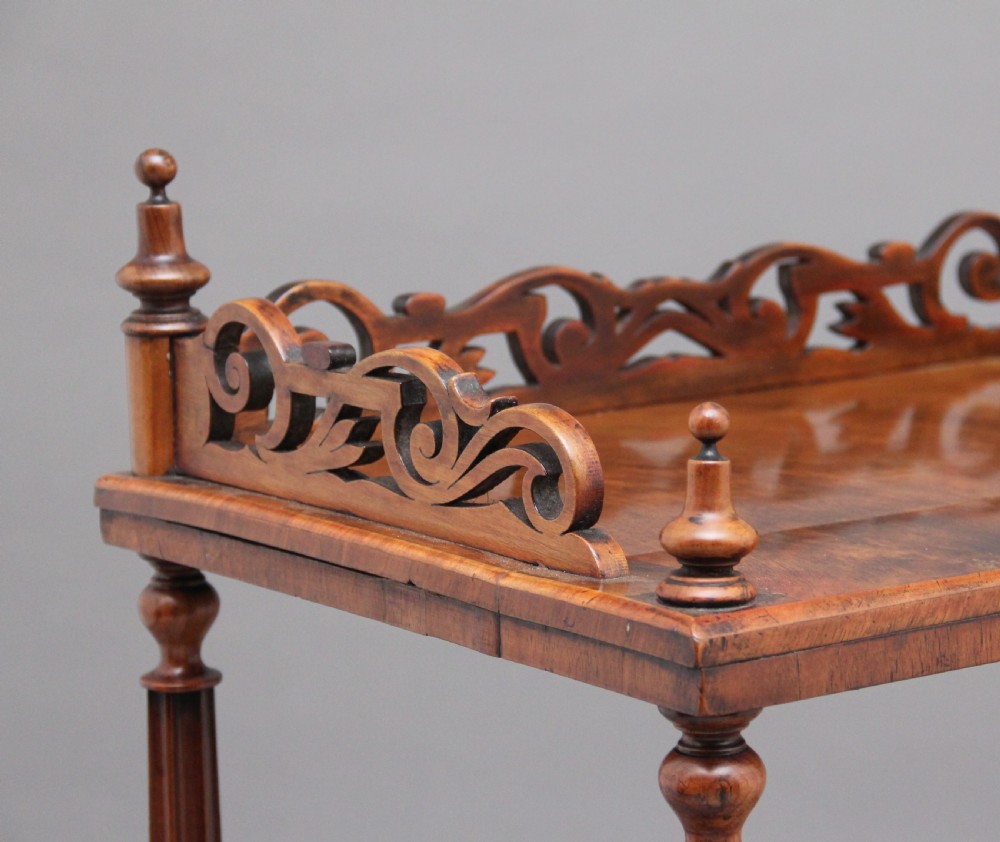 19th Century burr walnut Canterbury View X