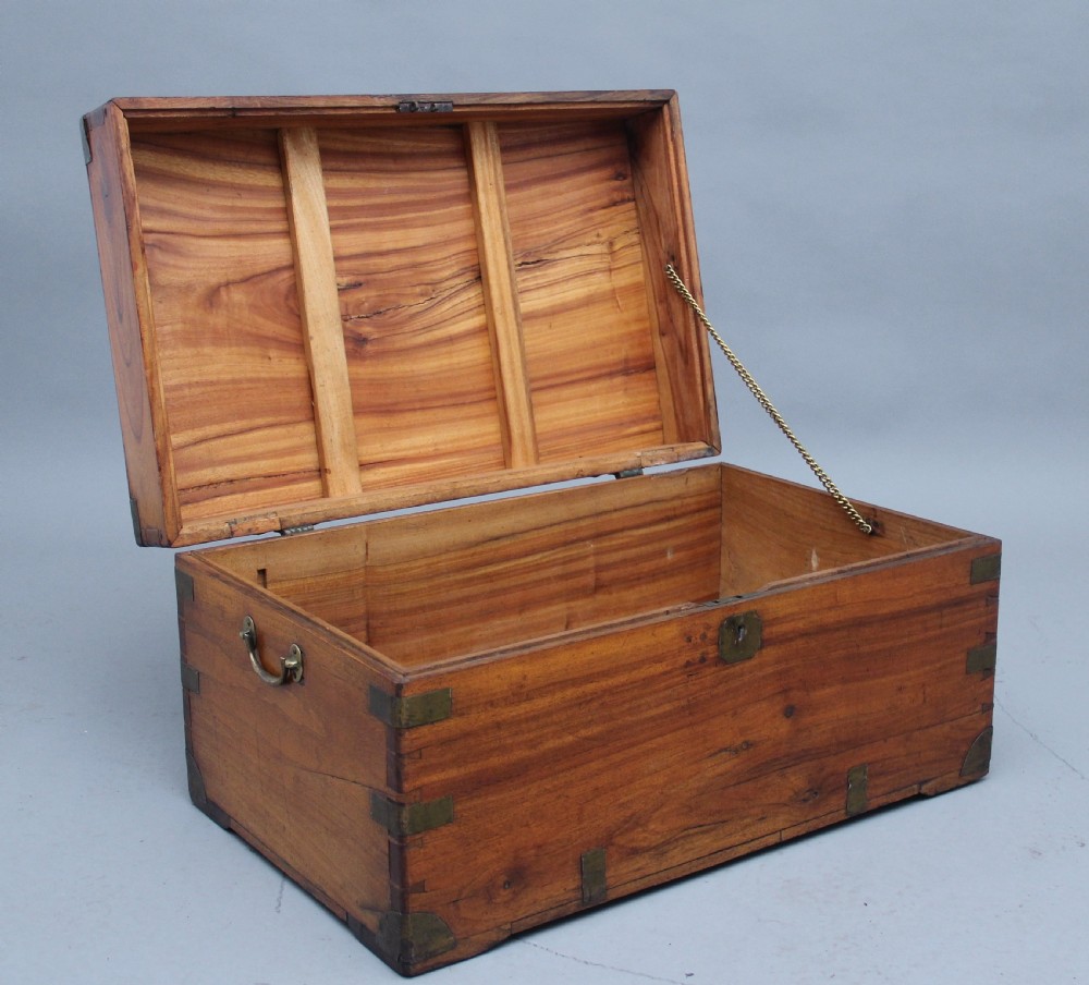 19th Century camphor wood trunk View II