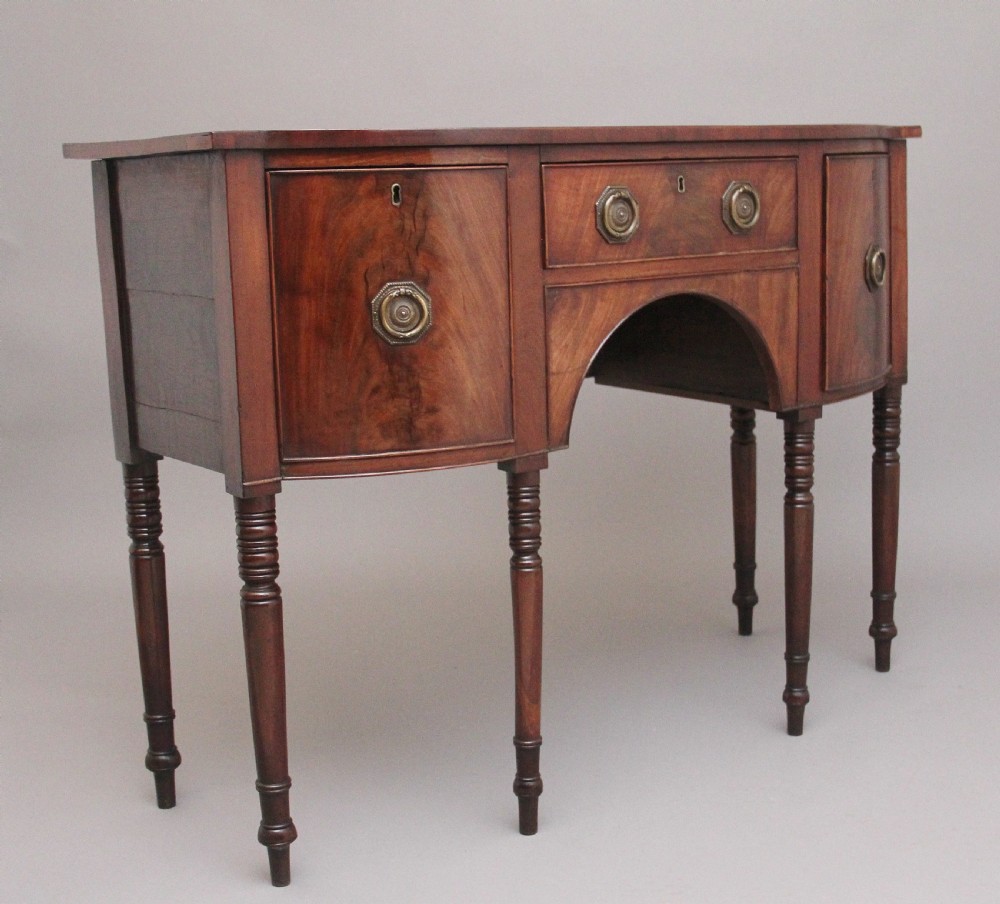 Early 19th Century mahogany bowfront sideboard View IV