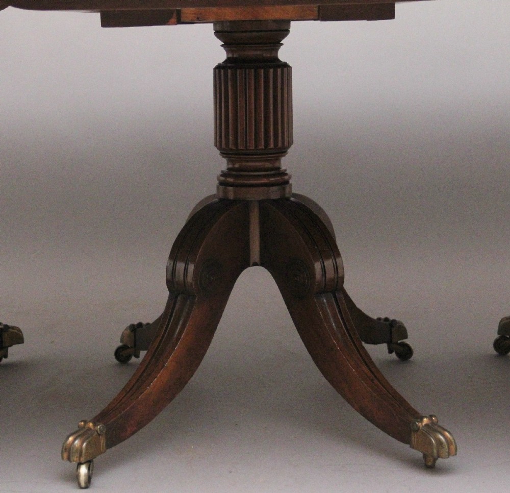 Early 19th Century mahogany three pedestal dining table View IX
