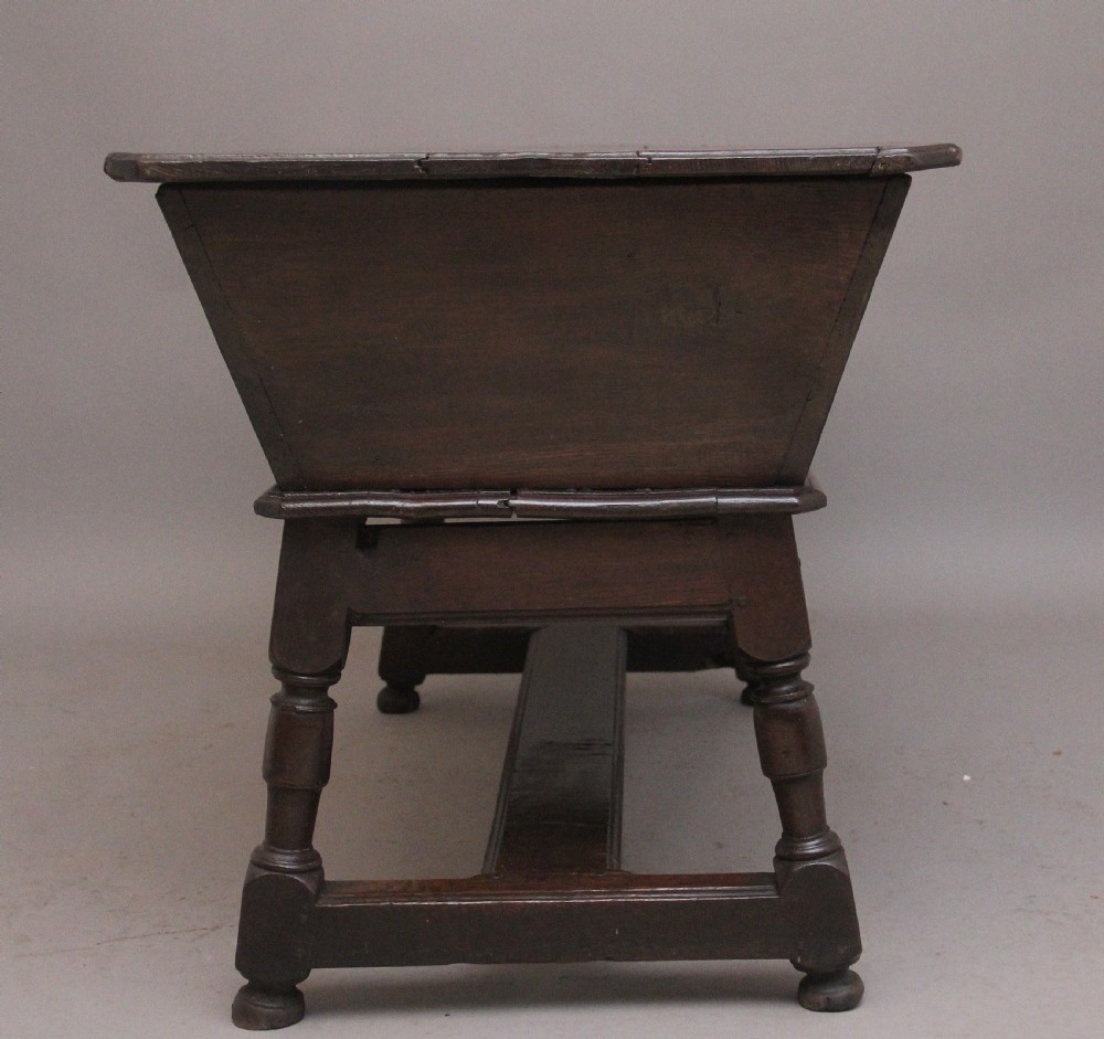 18th Century oak dough bin on stand View VI