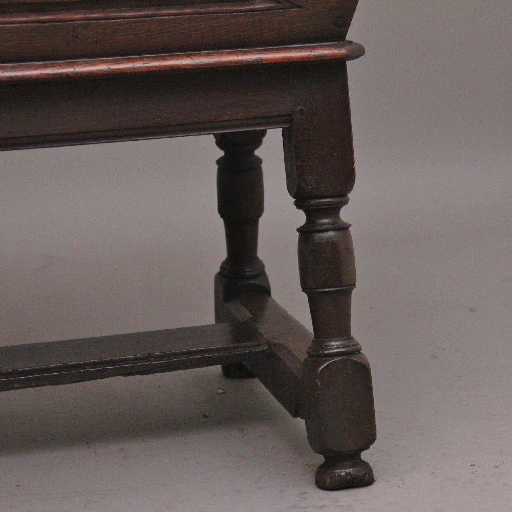 18th Century oak dough bin on stand View IX