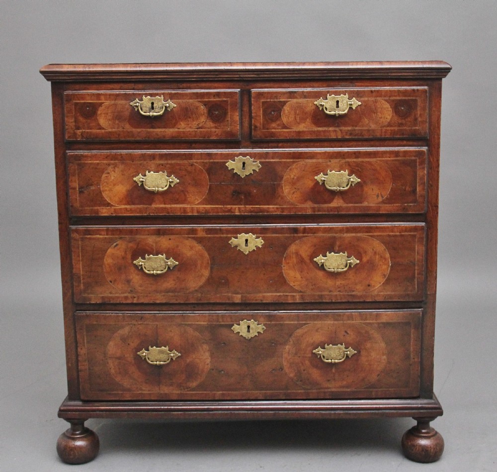 18th Century oyster wood chest of drawers