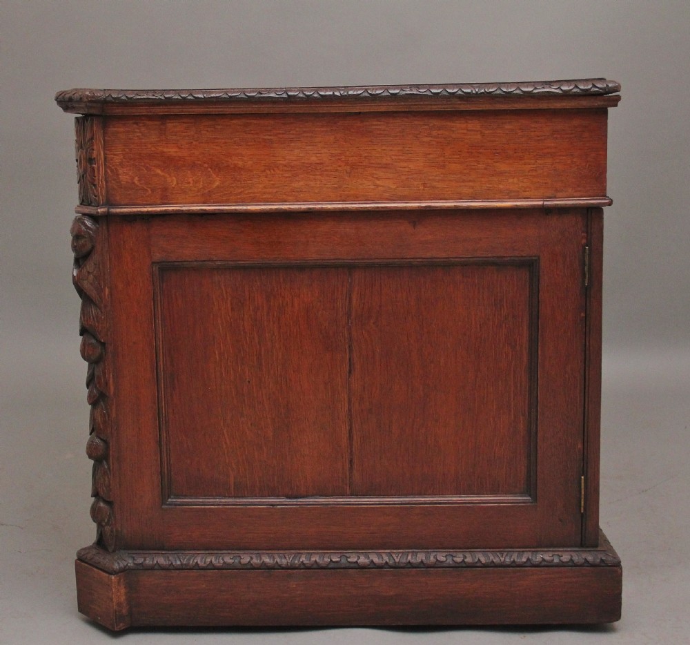 19th Century carved oak desk View X