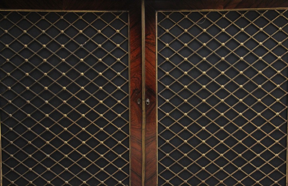 Early 19th Century rosewood, gilt and marble top cabinet View VII