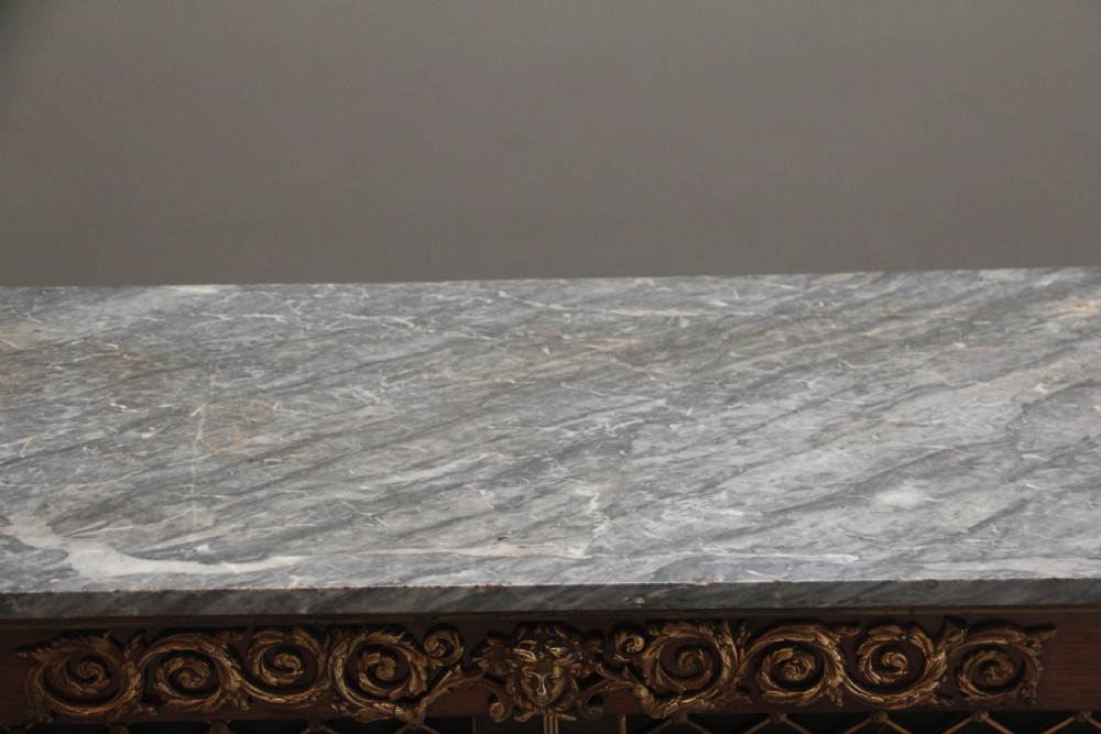 Early 19th Century rosewood, gilt and marble top cabinet View XIV