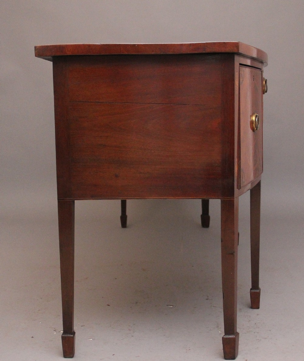 A superb quality Georgian inlaid mahogany bowfront sideboard View VII