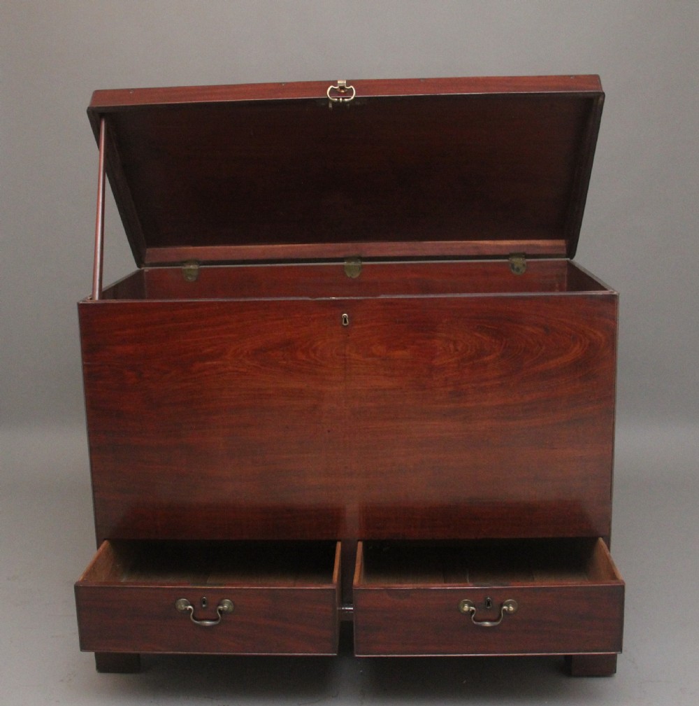 18th Century mahogany Irish silver chest View II