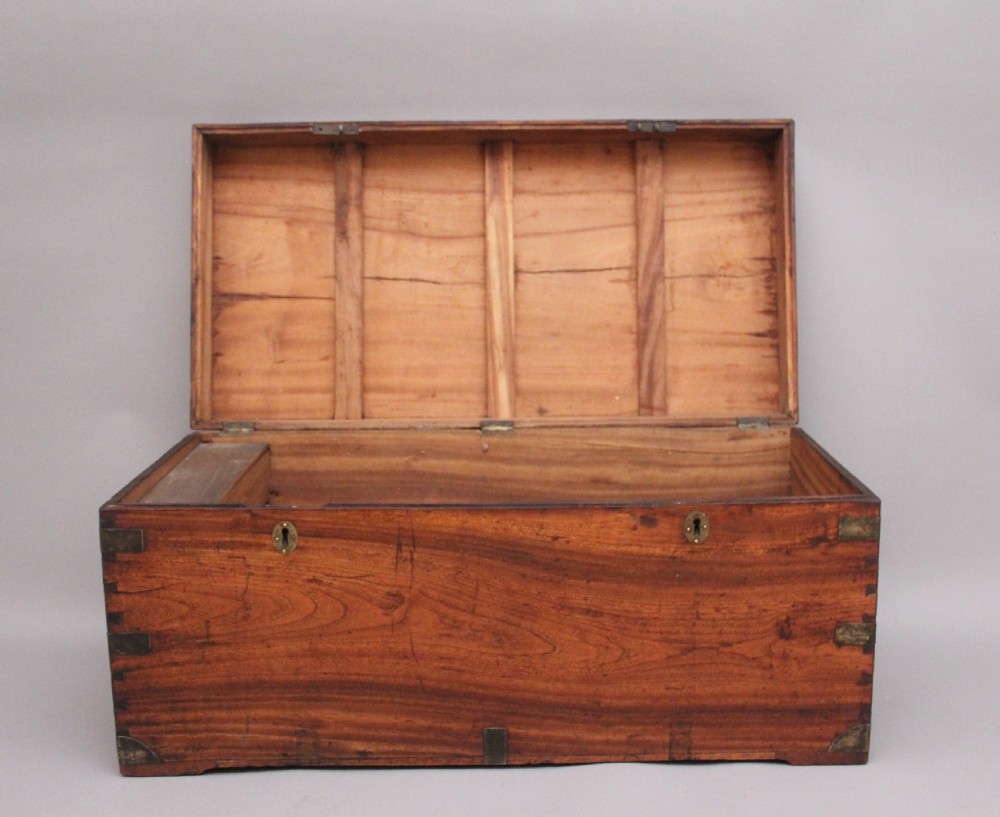 19th Century camphor wood campaign trunk View VI