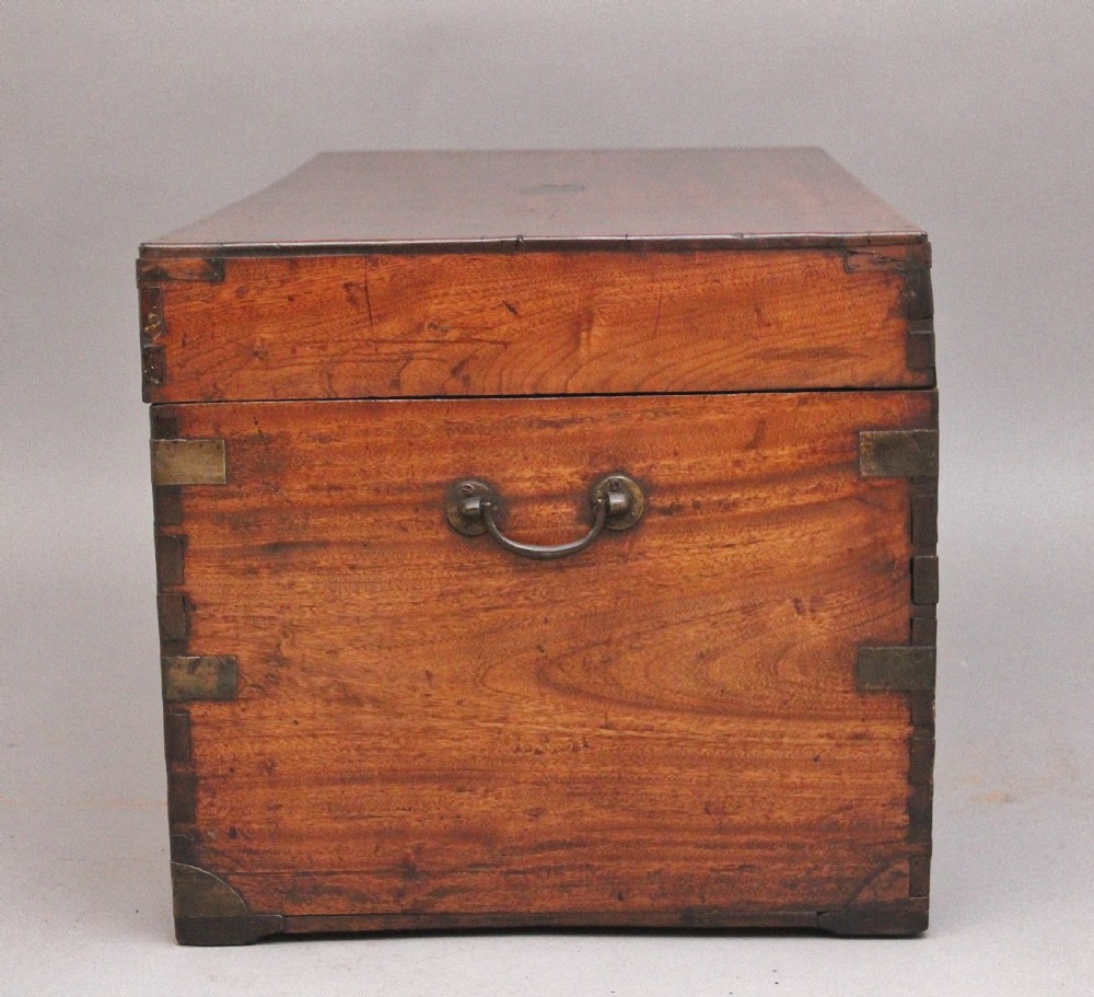 19th Century camphor wood campaign trunk View IX