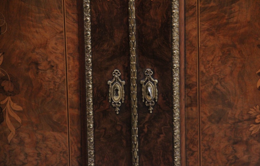 19th Century walnut and marquetry two door cabinet View IV