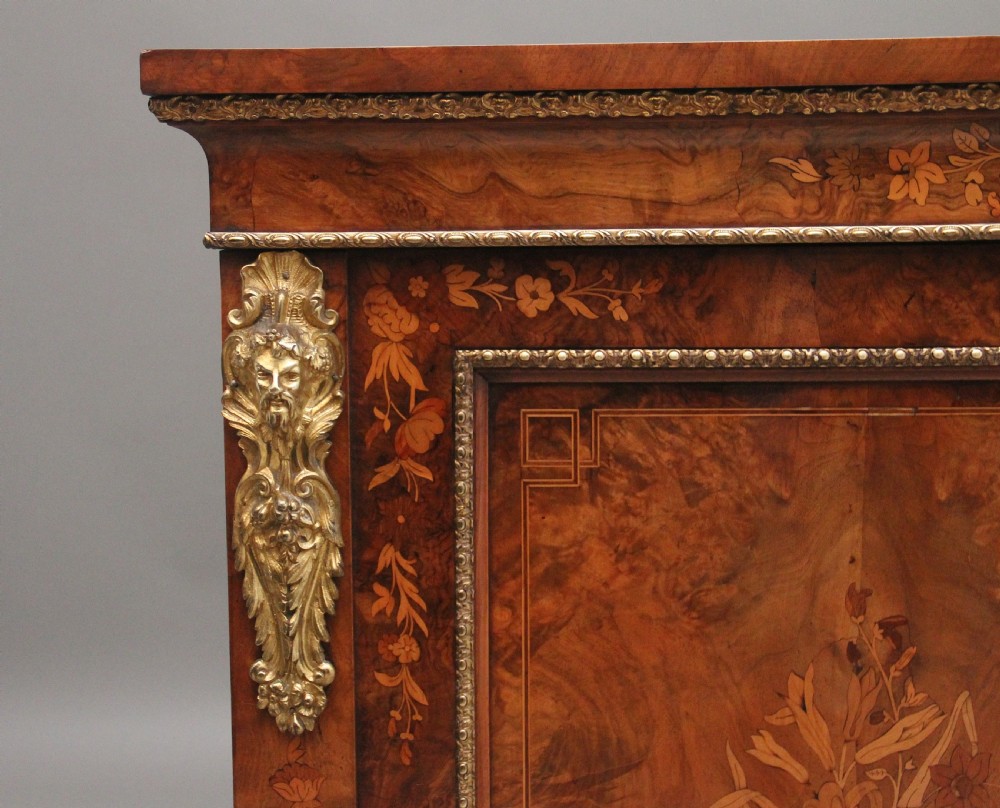 19th Century walnut and marquetry two door cabinet View V