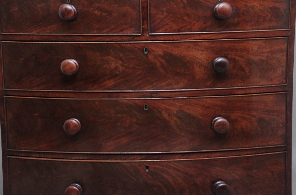 Early 19th Century mahogany bowfront chest of drawers View VII