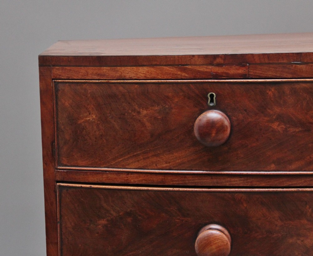 Early 19th Century mahogany bowfront chest of drawers View VIII