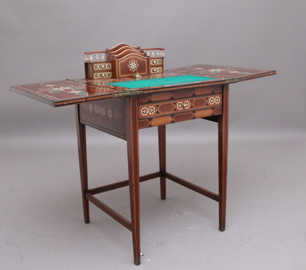 19th Century metamorphic Syrian writing table