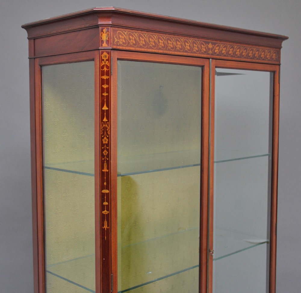 19th Century mahogany and inlaid display cabinet  View VIII