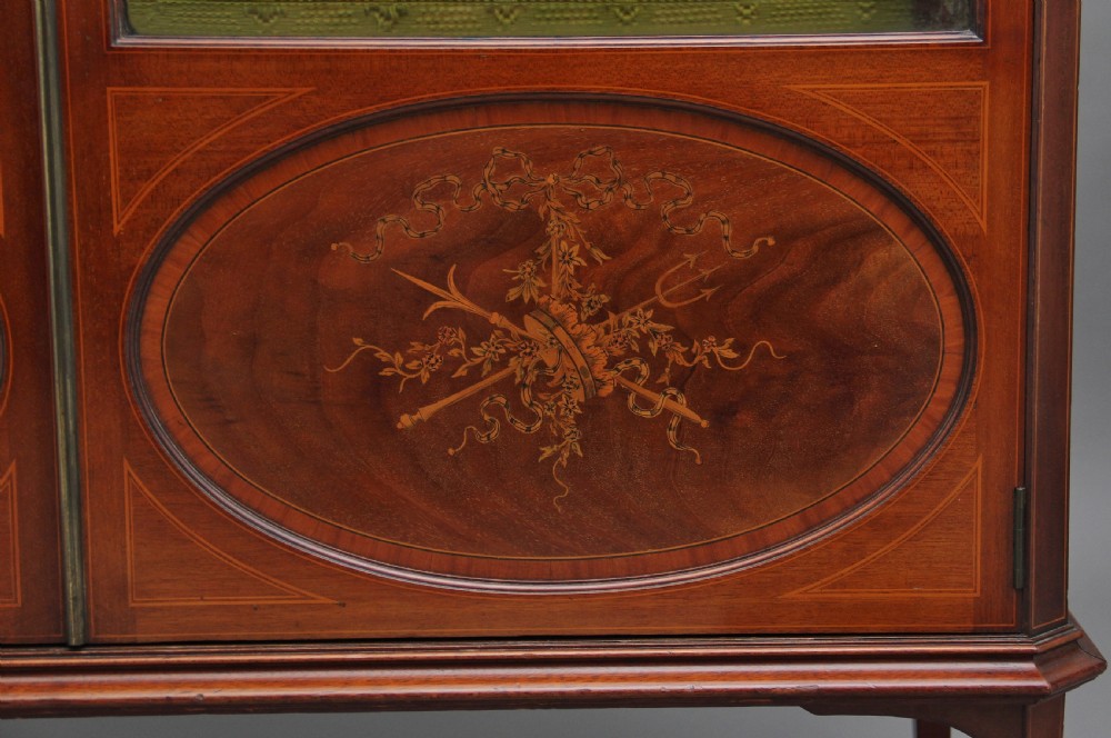 19th Century mahogany and inlaid display cabinet  View XII