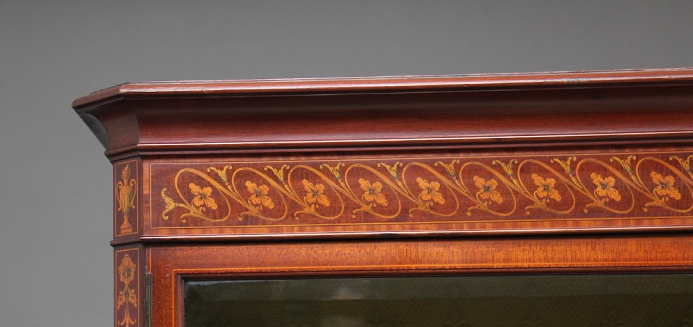 19th Century mahogany and inlaid display cabinet  View XIII