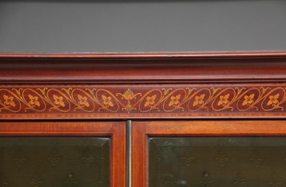 19th Century mahogany and inlaid display cabinet  View XIV