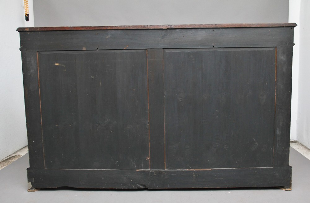 A 19th-century burr walnut credenza featuring a central door with floral marquetry inlay, flanked by two curved glazed doors and detailed ormolu mounts. View IX
