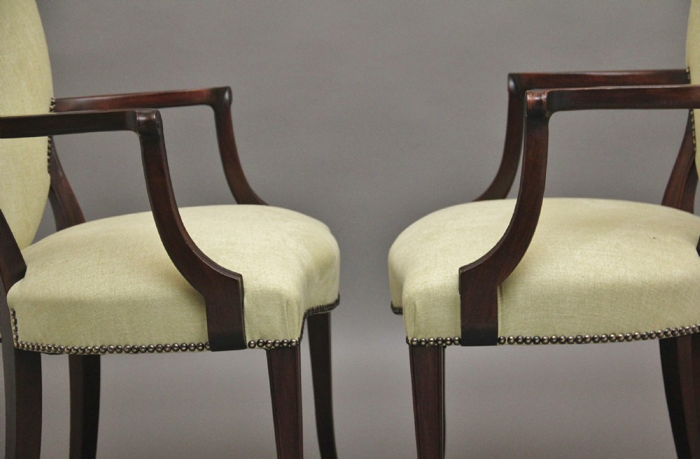 PAIR EARLY 20TH CENTURY MAHOGANY ARMCHAIRS View IV