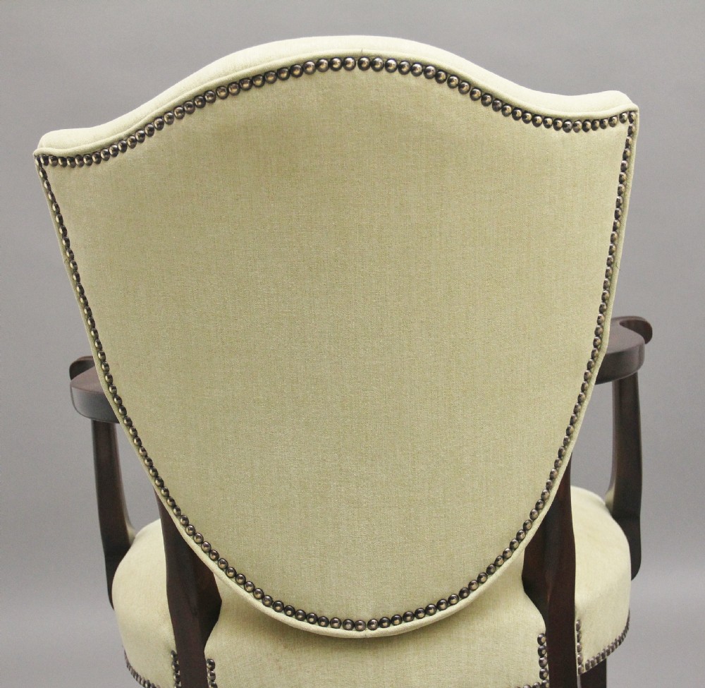 PAIR EARLY 20TH CENTURY MAHOGANY ARMCHAIRS View VI